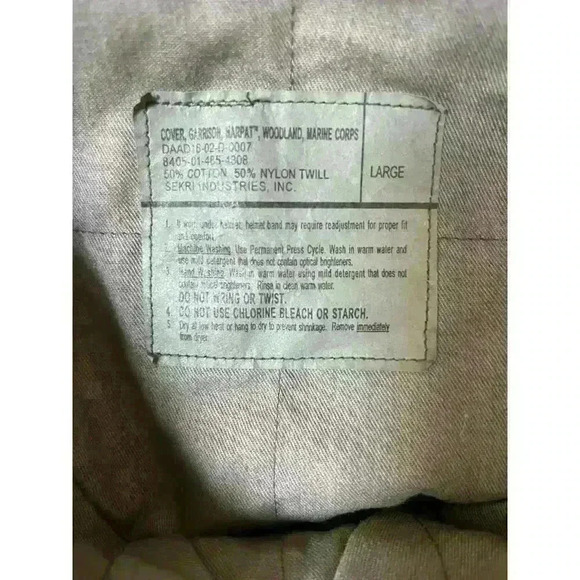 Marine Corps Cover, Garrison, MARPAT, Woodland‎ Size Large - Picture 7 of 7